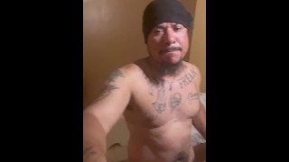 Tight big booty Latino caught fucking himself with anal beads in prison cell