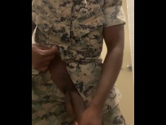 Marine BBC jerking off during field day - Screenshot 6 of 16 - Bbc