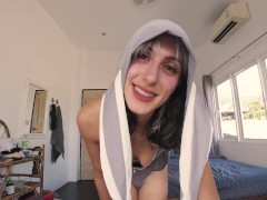 Cute Bunny Escapes The Lab to Please You - by Rexi Stone