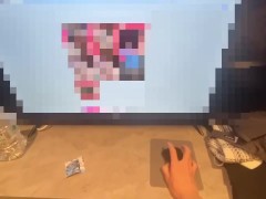 深夜のネカフェでオナホ待機 8/16