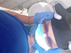 Nahuli ng guard - Pinay teen student + foreman in construction site