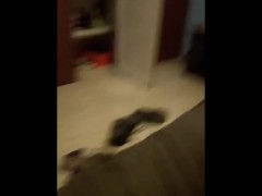 Wife sucking another man's dick for the first time in a crowded sex game