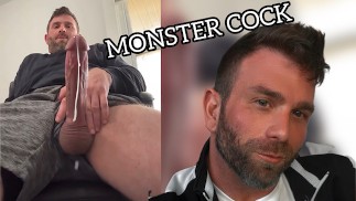 Чудовищный член выпускает душ из спермы