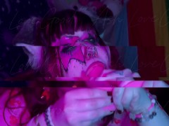 Cute Clown PuppyGirl Swallows Cock - Blair Barks