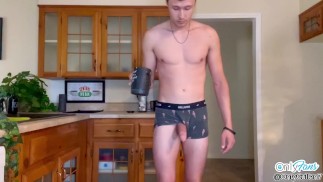 Almost Caught By Roommate While Drinking Coffee with CUM