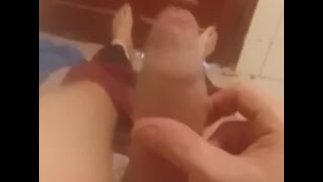 Hot guy masturbates in the cold snow
