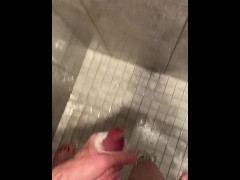 After working out, I tugged out a load in the showers.