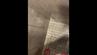 After working out, I tugged out a load in the showers.