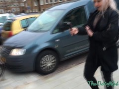 Sexy Tattooed Ex-Girlfriend doing her first Cumwalk in Amsterdam