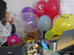 The secretary arrives early just to inflate balloons (Full video on C4S / MV / OF / Membersite)