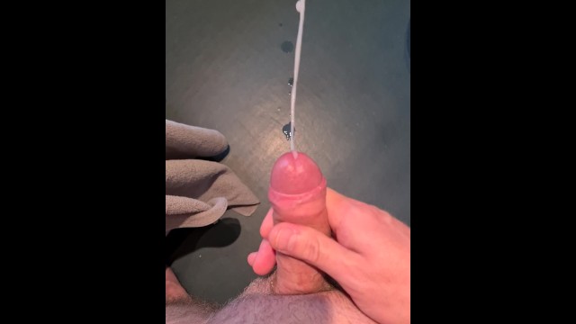 I masturbate and made a big mess on the floor again