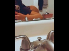Milf teasing in a thong