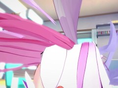 POV Hentai Footjob from Elysia from Honkai Impact