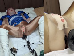 春麗コス男の娘、ピストンマシンで機械セックス。チクニー。フィーメールマスク女装。 - Screenshot 14 of 16 - Cosplay Chun Li