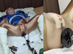 春麗コス男の娘、ピストンマシンで機械セックス。チクニー。フィーメールマスク女装。 - Screenshot 16 of 16 - Machine Sex