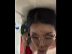 Sexy Asian Nerd Takes Cock Like a Pro