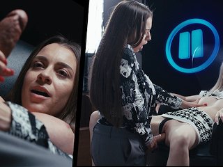 Time Stop Futa Surprise - HUGE Tits Brunette Grows Cock Freezes Time and Uses Blonde in Hardcore Sex