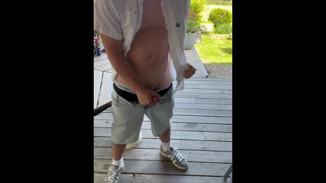 Teenage Boy has a lot of fun playing with his huge dick