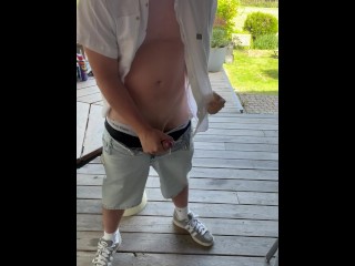 Teenage Boy has a Lot of Fun Playing with his Huge Dick