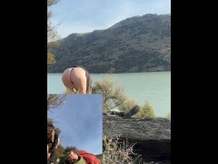 Hiking to get my ass sweaty, So I can message my slave to meet me to clean it and eat my Farts HA!