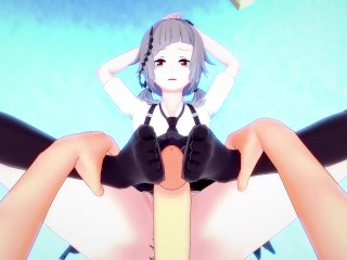 POV Hentai Footjob from Atushi Nakajima from Bungou Stray Dogs