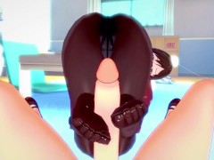 POV Hentai Footjob from Kirako Haruno from Bungou Stray Dogs - Screenshot 13 of 16 - Anime Hentai