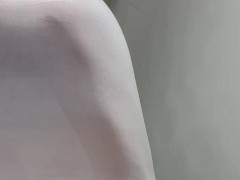 sexy yoga in tight transparent dress