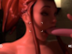 Overwatch, Brigitte plays with a dildo