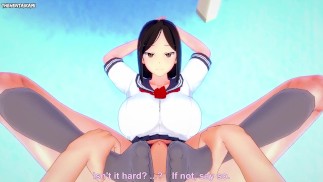 POV Hentai Footjob from Mukai Takumi from Idolmaster
