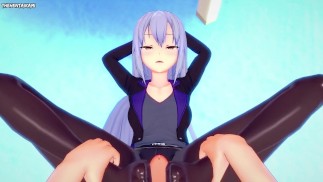 POV Hentai Footjob from Nao Takamine from Idolmaster