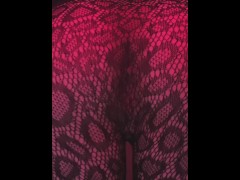 Bent Over and Spanked Hard in Tight Black Tights