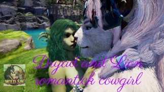 Dryad et cow-girl romantique Lion