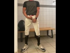 Baseball Stud JockDad87 Shoots his Alpha Load in the Locker Room