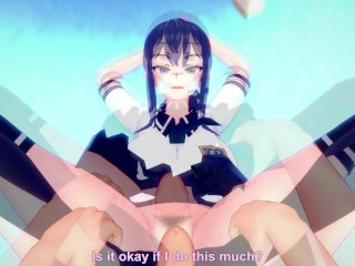POV Hentai Footjob from Mizuha Aomiya from Juukon Sentai