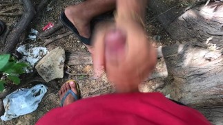 33 In the middle of the trail, we stopped for a blowjob