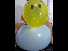 LIVE - Blow up lots of balloons and ride a 24-inch bike (full video on C4S / MV / OF / Membersite)