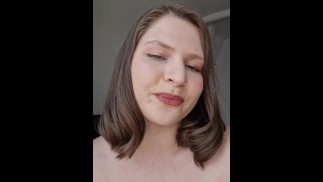 Your girlfriend teases you with her hair, big natural boobs, rides you and ask to cum inside her!