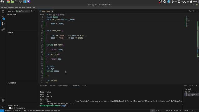 #37 Encapsulation, acess modifiers, setters & getters