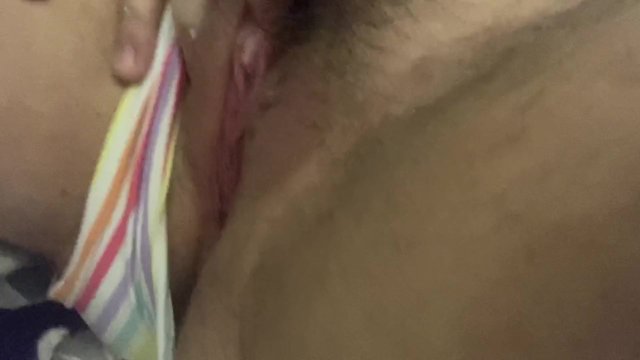 Solo Fingering juicy pussy with bush