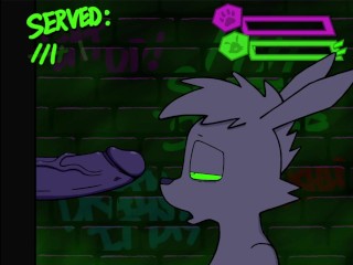 Rabbit Blowjob Hyena's Cock for Work.　part5