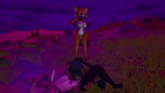 Девушка сосет член лисы девушки Sapphire Safari Fox