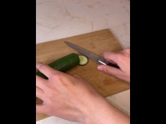 Naughty Cucumber! He Fucked Me in All Holes!