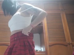 I send a video to my lover showing my tits and undressing