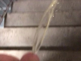 Pissing in a Public Stairwell - Peeing in Public