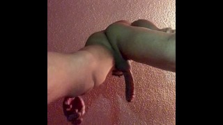 pov cock and balls after shower