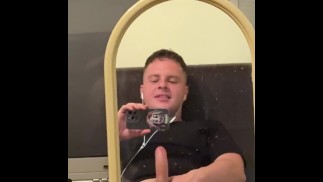 Jerking off my thick uncut cock - cum on OF