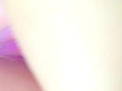 Juicy pussy close-up absorbs a portion of sperm from a big cock and slurps!