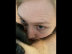 POV Lesbian Oral Slut Sucking My Big Clit