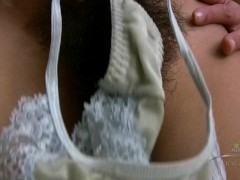 Aileena loves panties and the way they feel over her big dark muff