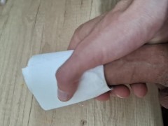 A wet cock goes into a tube